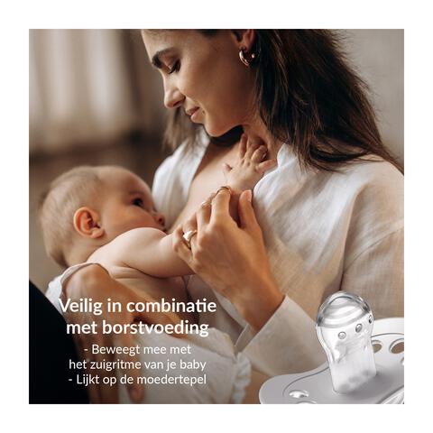 Difrax LOVI Dynamic Fopspeen 6-18M Night & Day Girl 2 stuks