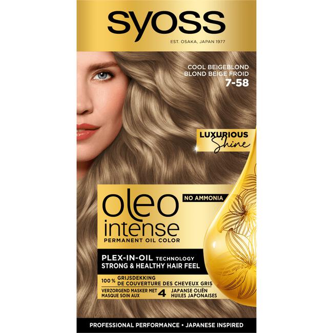 Detector zal ik doen bevestig alstublieft Syoss Oleo Intense 7-58 Cool Beige Blond 115 ML | Etos