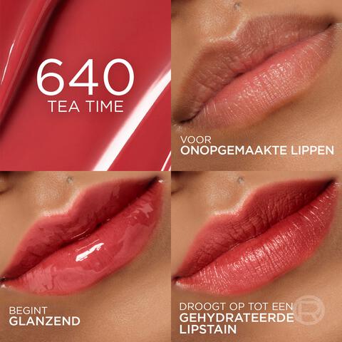 L'Oréal Paris Hyaluron Tint Lipstain 640 Tea Time Rood