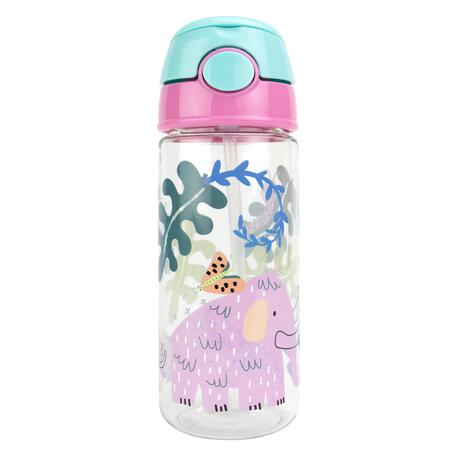 Nûby Beker Met Zacht Rietje en Drukknop Uit Tritan 3+ Jaar Roze 540 ML