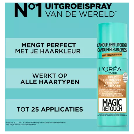 L'Oréal Paris Magic Retouch Camouflerende Uitgroeispray 9 Lichtblond 75 ML