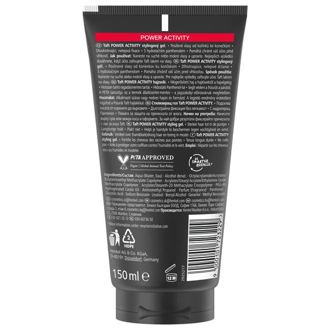 Taft Styling Power Activity Gel 150 ML
