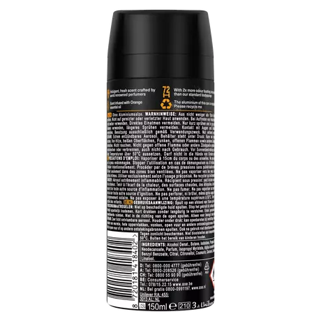 AXE Fine Fragrance Black Vanilla Deodorant Bodyspray 150 ML