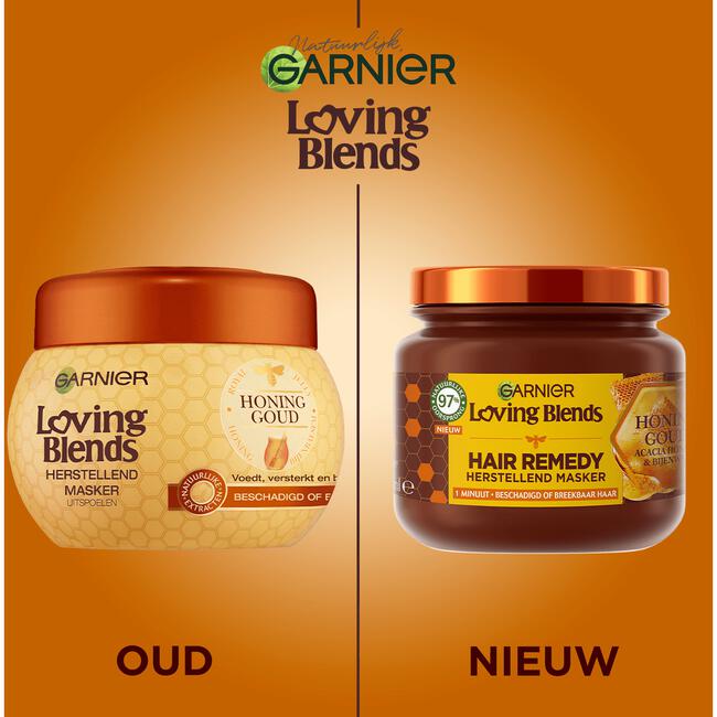 Rimpelingen schrijven Op tijd Garnier Loving Blends Honing Goud Haarmasker 340 ML 340 ML | Etos