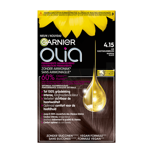 Garnier Olia Permanente Haarverf 4.15 IJs-Kastanjebruin