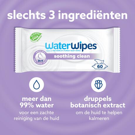 Waterwipes Soothing Clean Billendoekjes 48 stuks