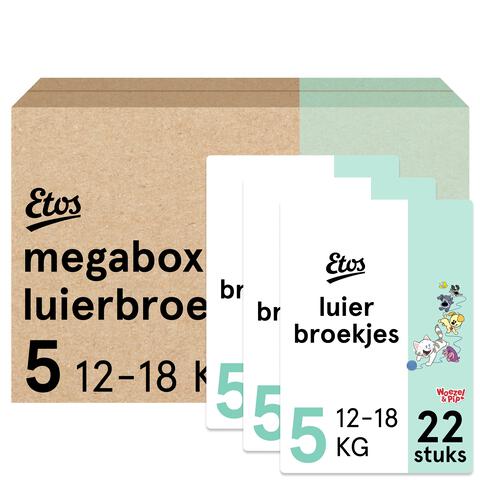 Etos Woezel & Pip Luierbroekjes Junior Maat 5 Megabox