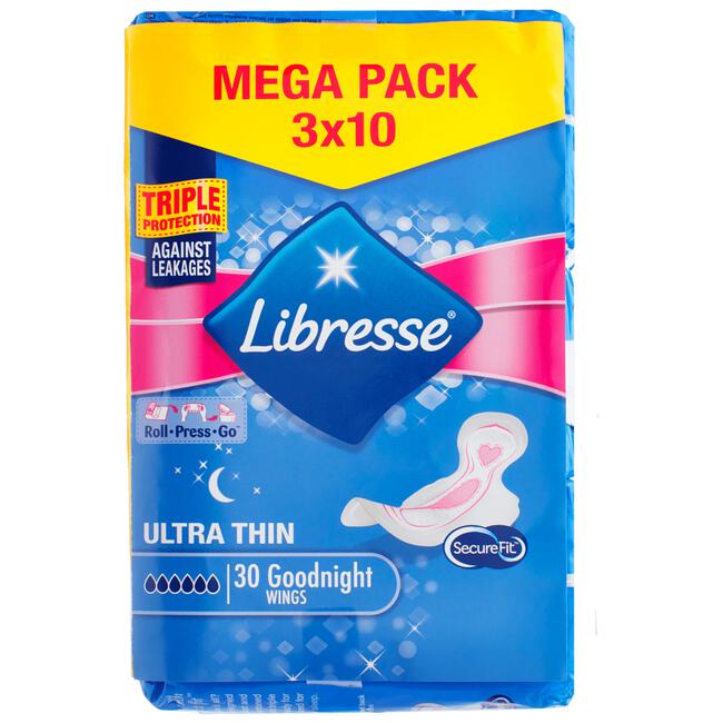 Libresse Ultra Thin Goodnight Wings Mega Pack Triple