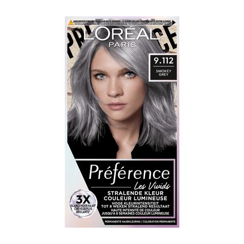 L'Oréal Paris Préférence Vivids Permanente Haarverf 9.11 Smokey Grey