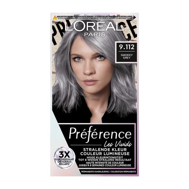 L'Oréal Paris Préférence Vivids Permanente Haarverf 9.11 Smokey Grey