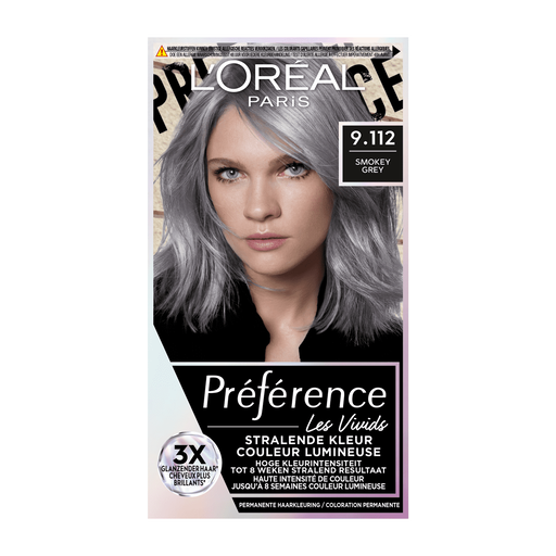 L'Oréal Paris Préférence Vivids Permanente Haarverf 9.11 Smokey Grey