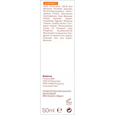 Biodermal Gevoelige Huid Zonnecrème Gezicht SPF30 50 ML