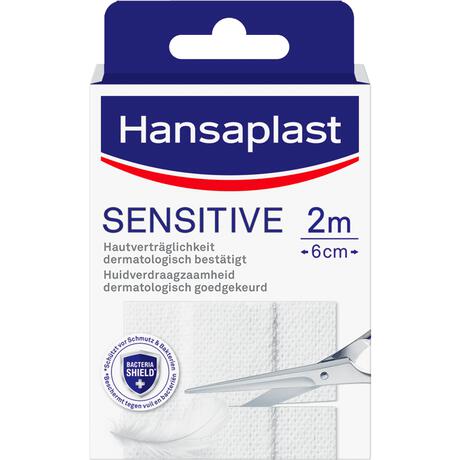 Hansaplast Sensitive Pleisterstrip 2 M x 6 CM