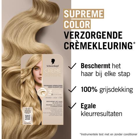 Schwarzkopf Creme Supreme Haarkleuring 9-0 Natuurlijk Lichtblond