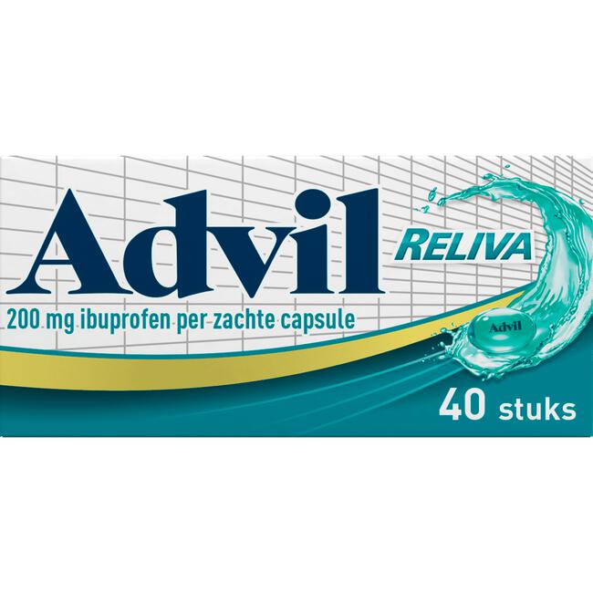 Advil Reliva Liquid-Caps 200 mg Ibuprofen voor pijn en koorts