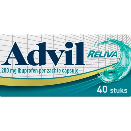 Advil Reliva Liquid 200 MG Ibuprofen voor Pijn en Koorts Capsules 40 stuks
