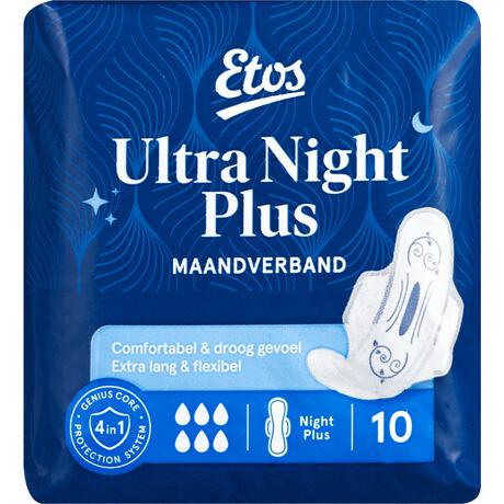 Etos Ultra Maandverband Night Plus 10 stuks