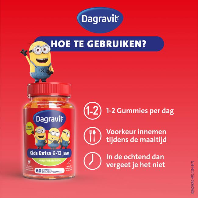 Dagravit Kids-Xtra Vitaminions 6-12 jaar 60 gummies