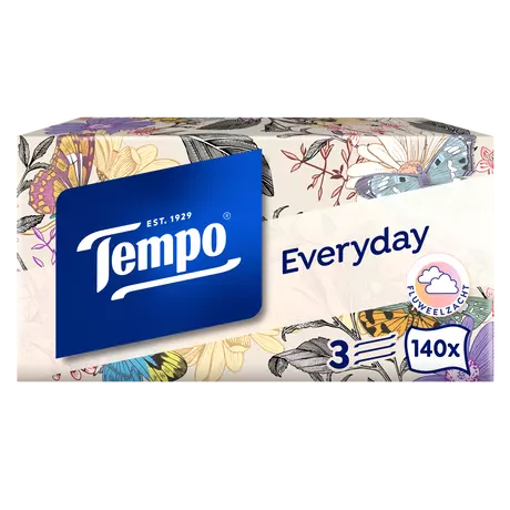 Tempo Everyday XXL Light box 3-Laags Tissues 140 stuks