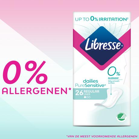 Libresse Pure Sensitive Inlegkruisjes Regular 26 stuks