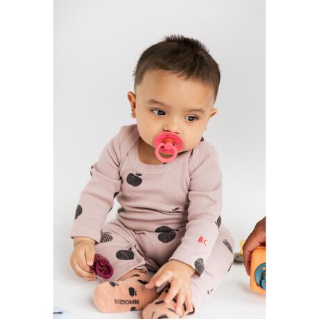 BIBS Colour Fopspeen Anatomisch Latex Maat 2 Dusty Pink/Coral 2 stuks