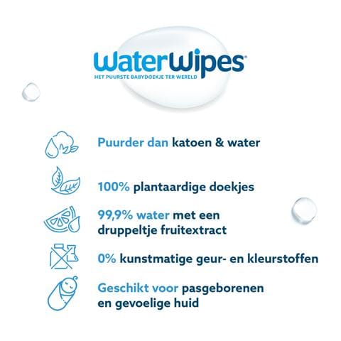 WaterWipes Billendoekjes Voordeelpak 3x48 144 Stuks&nbsp;