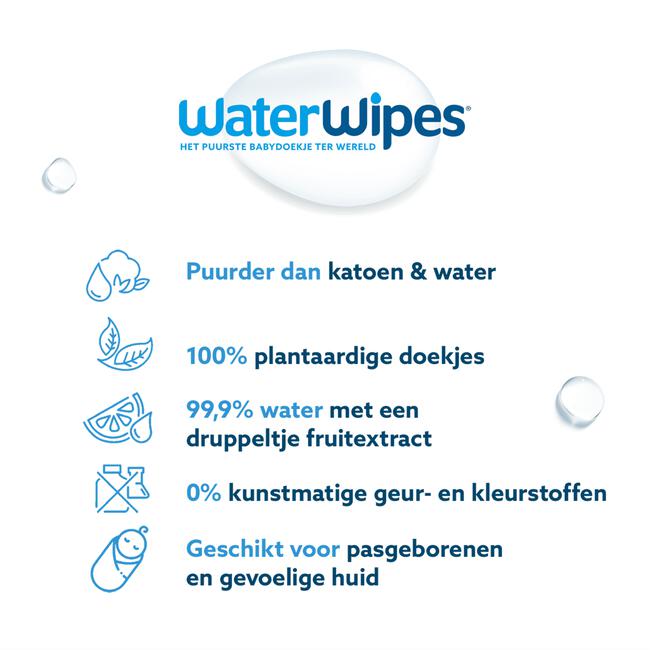 WaterWipes Billendoekjes Voordeelpak 3x48 144 Stuks 
