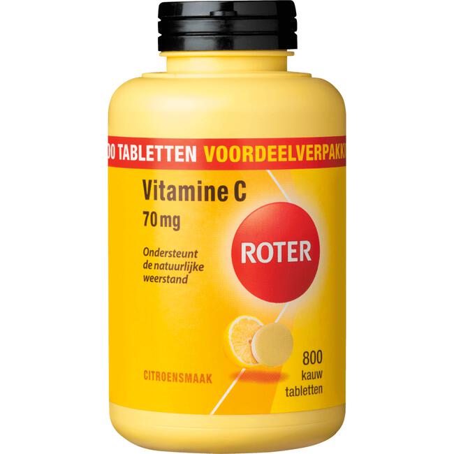 Roter Vitamine C 70 mg citroen 800 kauwtabletten