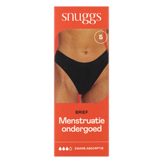 Snuggs Menstruatieondergoed Zware Menstruatie Brief TENCEL™ Zwart Maat S