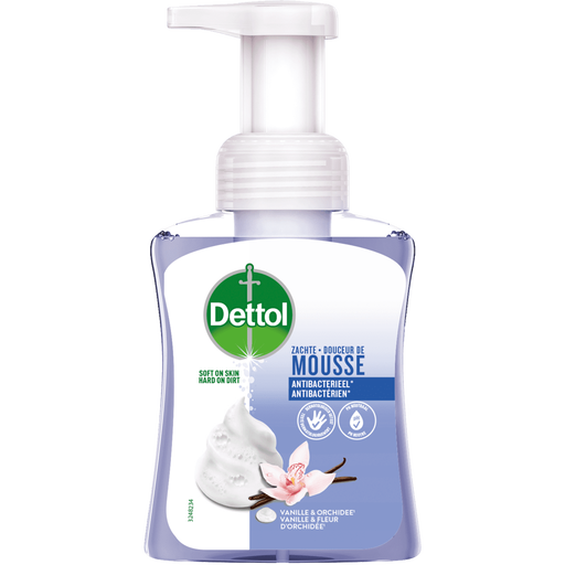 Dettol Orchidee & Vanille Zachte Mousse Antibacteriële Handzeep 250 ML
