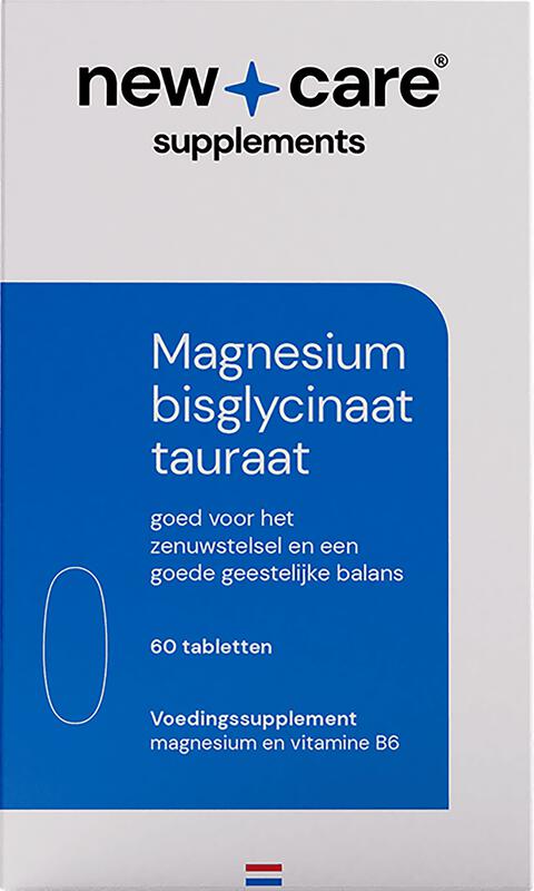 New Care Magnesium Bisglycinaat Tauraat Tabletten 60 stuks