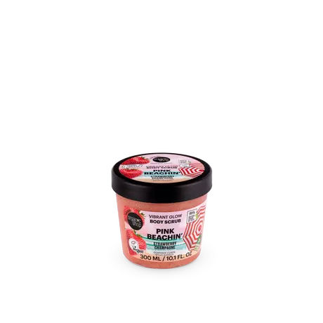 Organic Shop Pink Beachin B-Scrub Vibrant Glow Strawberry 300 ML
