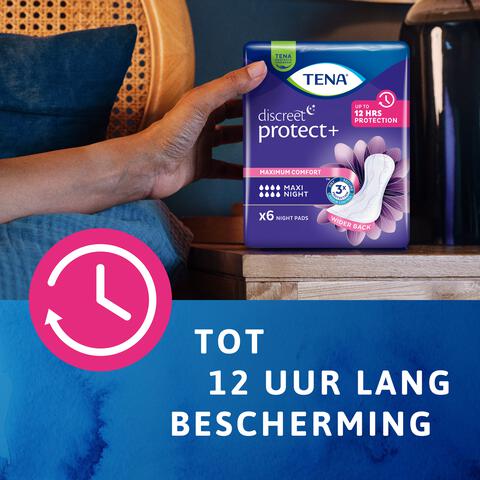 TENA Discreet Protect+ Maxi Night Incontinentieverband 6 stuks