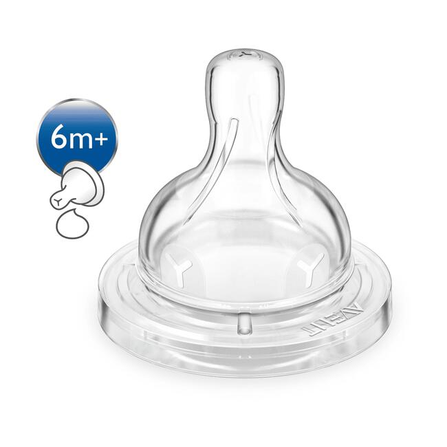 Philips Avent Classic+ Anti-Collic papspeen 6 M+ SCF636/27 2 Stuks