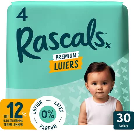 Rascals Premium Luiers Maat 4 10-15 KG 30 stuks