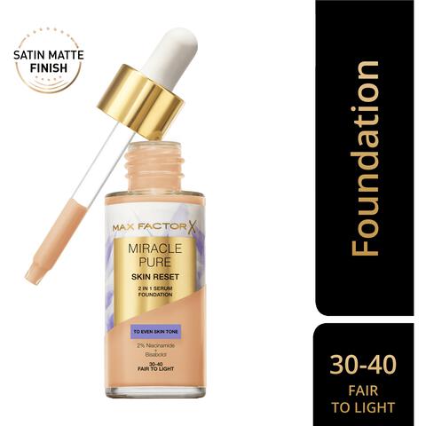 Max Factor Miracle Pure Serum Foundation 30-40 Fair To Light 30 ML