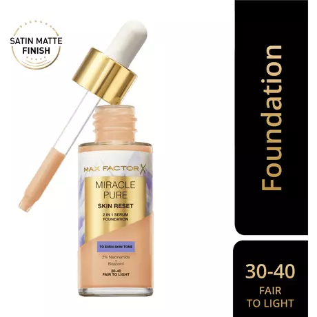 Max Factor Miracle Pure Serum Foundation 30-40 Fair To Light 30 ML