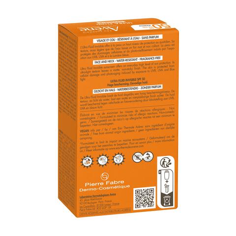 Avène Ultra Fluid Invisible Zonnebrand Gezicht SPF50 50 ML