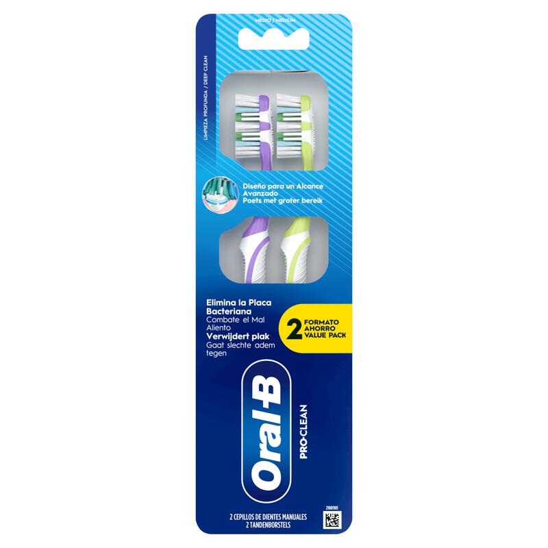 Oral-B Pro-Clean Tandenborstel Medium 2 stuks