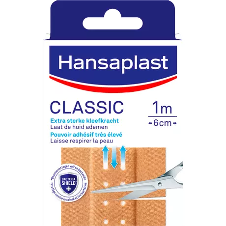 Hansaplast Classic Pleisterstrip 1M x 6CM 10 stuks