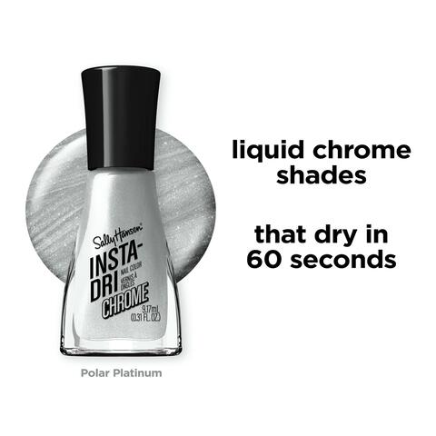 Sally Hansen Insta-Dri Chrome Nagellak - Zilver - 125 Polar Platinum