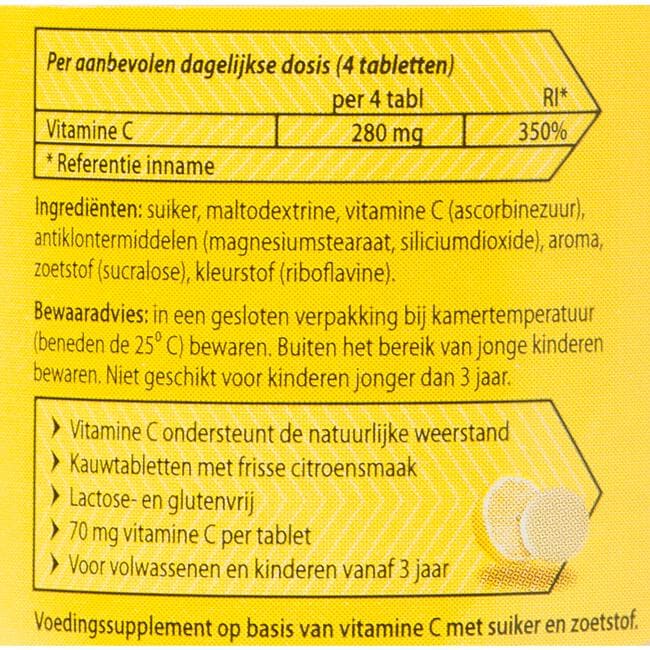 Roter Vitamine C 70 mg citroen 200 kauwtabletten