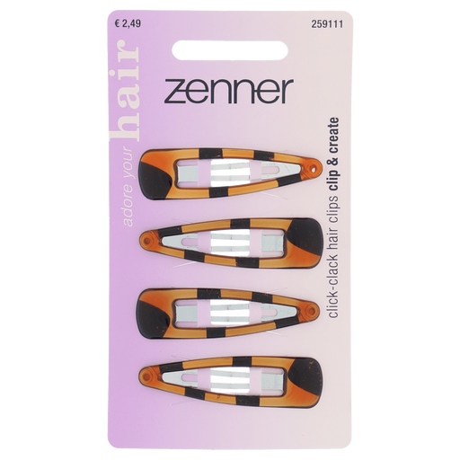 Zenner Klik-klak haarspeld kids 4x