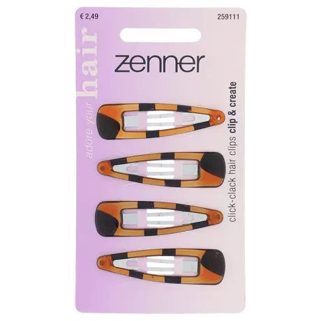Zenner Klik-klak haarspeld kids 4x
