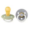 BIBS Glow In The Dark Fopspeen Rond Latex Maat 3 Sage/Cloud 2 stuks