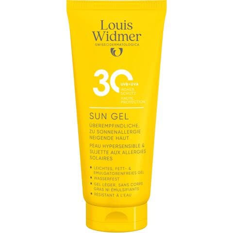 Louis Widmer Suncare Sun Gel SPF30 Zonder Parfum 100 ML