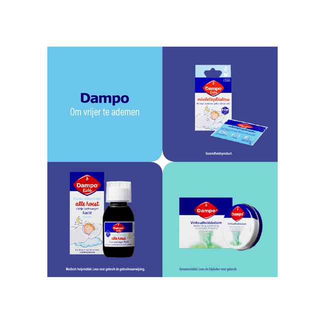 Dampo Kids Kindersiroop Alle Hoest + Vrije Luchtwegen Suikervrij 120 ML