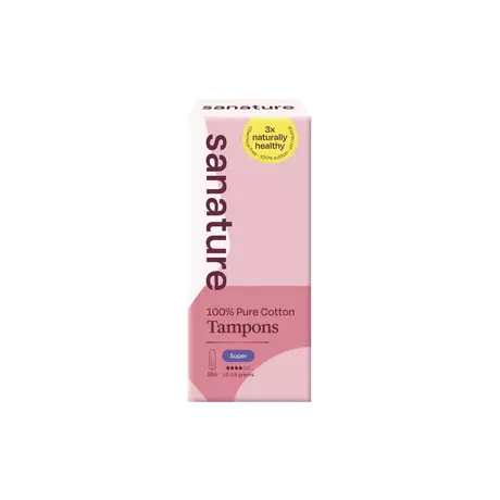 Sanature 100% Katoenen Tampons Super 16 stuks