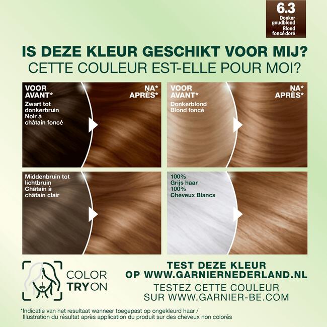 Garnier Nutrisse Crème 6.3 Donker Goudblond Haarverf