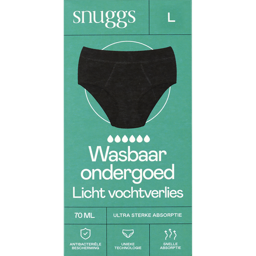 Snuggs Incontinentieondergoed Zwart Maat L